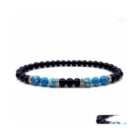 Beaded Strand 2023 Classic Round Charm Bracelet Men Simple Handmade 6Mm Stone Bead For Jewelry Gift Drop Delivery Bracelets Dhxvm