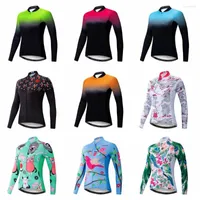 Racing Jackets 2023 Cycling Jersey Women Bike Long Sleeve Female MTB Top Ropa Ciclismo Maillot Mountain Road Blouse Autumn Spring Black