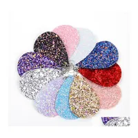 Dangle Chandelier 10 Colors Sequin Pu Leather Drop Earrings Bling Teardrop Shape Ear Rings For Ladies Women Luxury Designer Jewelr Otwqj