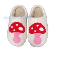Slippers New Design Pattern Cute Cartoon Mushroom Shoe Cozy Lovely Woman And Man Winter Home Slippers 012823H