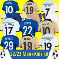 Thailand 22 23 STERLING Soccer Jerseys MOUNT JOAO FELIX HAVERTZ MUDRYK JORGINHO ZIYECH 2022-2023 PULISIC JAMES Football Shirt KANTE Men Kids set Kits uniform