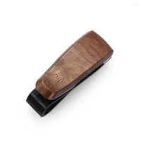 Interior Accessories 1PC Wood Car Glasses Visor Clip Holder For Reading Sunglasses Eyeglass Placements Auto Fastener Tools