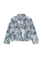 23SS Designer Letter Print L4 beschadigde geborstelde denim jas sweatshirt mode high street casual jas