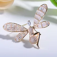 Brooches Fashion Jewelry European And American Copper Inlay Zircon Angel Girl Brooch Ladies Coat Pin Wedding