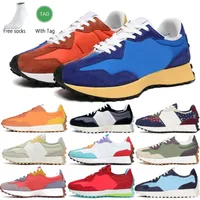 N 327 Running Shoes Women Mens Designer Sneakers Blue Red Navy White Black Silver Vibrant Orange Soft Yellow Castle Rock Neon Flame Outdoor B327 327S Sport Trainers