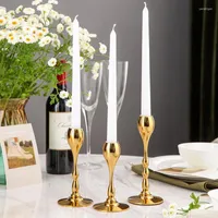 Ljushållare Imuwen Metal Candlestick Luxury Wedding Stand Utsökt bordshållare Heminredning IM805