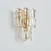 Vägglampor lyxdesign kristall guldlampa glans modernt hembelysning