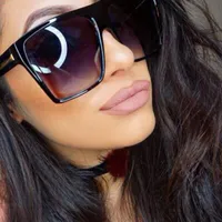 Sunglasses Vintage Square Oversized Outdoor Big Frame Goggles Personality Transparent Shades Driving Travel Women SunglassesSunglasses