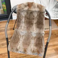 Blankets CX-D-135D Natural Color Winter Furry Floor Carpets And Rugs Genuine Fur Throw Blanket