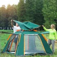 Tents And Shelters 3-4 Person Fully Automatic Camping Tent Double Layer Waterproof Four Sides Breathable Outdoor Family Party Hiking 3