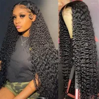 30Inch Loose Deep Wave Hd Frontal Wigs For Women Curly Human Hair Raw 13x4 Wet Wavy Water Full Lace Front Wig