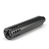 Fittings 5.5&quot; Extra Long 1/2x28 Linear Compensator Muzzle Brake for .22LR .223 5.56 9MM