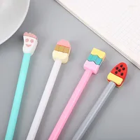 Creative Stereo Silicone Head Ice Cream Gel Pen Cute Cartoon Learning Stationery Office Supplies Water