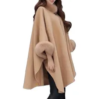 Plus Size Maternity Woolen Coat Scarf Collar Jackets Women Winter Fashion Outerwear Thicker Loose Coat Solid color button Casual239f