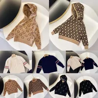 Boys Girls Sweaters Children Sweatshirts Casual Kids Babies Hooded Sweater Classic Letter Clothes Warm Designers Pullover