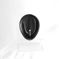 Sieradenzakken zachte siliconen zwart kleur tong model display simulatie voor leergereedschap rubber
