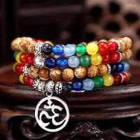 Charm Bracelets 108 PCS Natural Beads Bracelet Tree Tiger Eye Stone Bangle Men Women Picture 6MM B Gift Jewelry