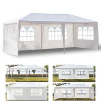 3 × 6M أربعة جوانب خيمة زفاف أبيض محمولة الحفل مع أنابيب حلزونية في الهواء الطلق استخدام الظل المائي الظل bxykhtqecl