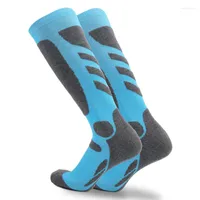 Men&#039;s Socks Ski Women Youth Kids Professional Sports Sock Thick Cotton Winter Warm Thermal Skiing Snowboard Cycling Soccer