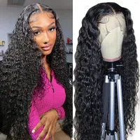 Deep Wave Wig HD Lace Closure Wigs 5X5 Glueless Human Hair For Black Women Pre Plucked With Baby