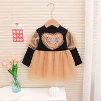 Girl Dresses Lawadka 6M-36M Dress For Baby 1 Year Sequins Lace Long Sleeve Elegant One-piece Birthday Party Clothing