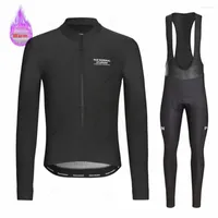 레이싱 세트 2023 PNS Winter Thermal Fleece Cycling Jersey Set Bike Suit Mountian Bicycle Clothing Ropa Ciclismo