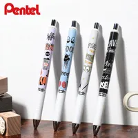Japanese Pentel Limited Quick Drying Neutral Pen BLN75SH Push Type High Color Fountain For Students Black 0.5mm