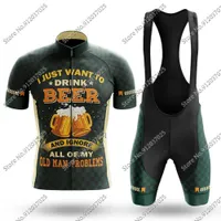 Suit New Beer Team 2022 Cycling Jersey Set Summer Mens Bicycle Clothing Road Bike Shirts Retro Beer Bicycle Bib Shorts MTB