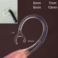 Ship 6mm 7mm 8mm 10mm Transparent Bluetooth Earphone silicone Earhook Loop Clip Headset Ear Hook Replacement Headphone Access337O