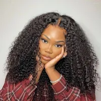 Afro Kinky Curly Wigs For Women Brazilian 4x4 Lace Closure Front Human Hair Transparentlace Frontal Wig