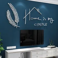 Wall Stickers 2 Styles Feather Sticker Home Sofa Background Decals Dining Room Decor Murals Warm Girls Bedroom Wallpaper DIY