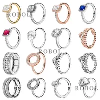Cluster Rings JZ0005 Original High-quality Boutique 2023 925 Sterling Silver Ring A Variety Of Options Simple And Stylish