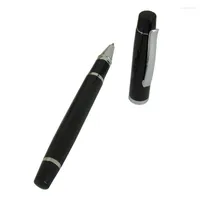 Classic Metal Black Roller Pens Unisex Smooth Writing Ink Pen Epoxy Logo On Topper Office & School Supplier
