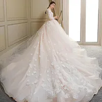 2023 Dubai Luxury a line Wedding Dresses Plus Size Chapel Train Sweetheart vestido de novia Appliqued Bridal Wedding Gowns Custom Made lace modern wed gown