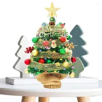 Christmas Decorations Tabletop Mini Tree DIY Set With LED Light Themed Decors For Home Decor Parties Shop