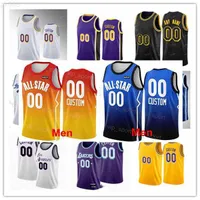 2023 All-Star Los Angeles''Lakers''Custom Men Women Youth LeBron 6 James 0 Russell Westbrook Anthony 3 Davis 15 Austin Reaves 24 Bryant Basketball Jerseys