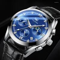 Wristwatches NEKTOM Men Fashion Watch Male Clock Luxury Steel Watches Waterproof Quartz Wristwatch Date Blue Dial For