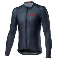 Racing Jackets Long Sleeve Cycling Jersey Bicycle MTB Bike Clothing Sports Shirt Blue Motocross Dark Mountain Road Ride Tight Top Jacket