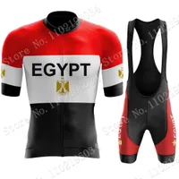 Egypt National Team 2022 Cycling Jersey Set Summer Red Clothing Road Bike Shirts Suit Bicycle Bib Shorts MTB Ropa Maillot