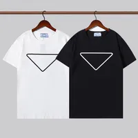 T-shirts de designer de ver￣o Manga curta para homens Tri￢ngulo casual Carta 100cotton Tshirts Tops Roupos de qualidade S-2xl
