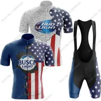2023 American Style Beer Cycling Jersey Set Summer USA Cycling Clothing Road Bike Shirts Suit Bicycle Bib Shorts MTB ROPA