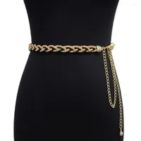 Belts Retro Chain For Women Waistbands Multilayer Long Tassel Dress Waist Rhinestone Crystal Belly