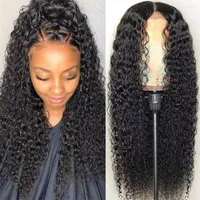 Kinky Curly Human Hair Wig 13x4 Front Peruvian Jerry Curl Afro 4x4 Lace Closure Perruque Cheveux Humain