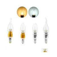 Led Bulbs High Power 5W Candle Bb E14 E12 E27 85265V Chandelier Light Lamp Bbs Lighting Spotlight Downlight Drop Delivery Lights Otemd