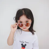 Sunglasses 2023Fashion Classic Round Children Sun Glasses Brand Designer Boy Girl Colorful Retro Kids Pink Goggle De Sol UV400