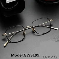 Sunglasses Frames Japanese Fashion Design Pure Titanium Glasses Frame Men Retro Square Prescription Eyeglasses Women Myopia Eyewear Optical