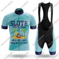 Sloth Cycling Team 2022 Cycling Jersey Set Men Summer Clothing Road Bike Shirts Suit Bicycle Bib Shorts MTB Maillot Ropa