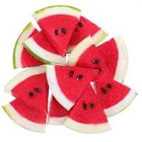 Party Decoration Watermelon Fruit Artificial Toy Model Lifelike Fakepretend Play Slices Props Decor Vegetable Fruits Toys Accessories