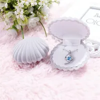 Jewelry Pouches Shell Shape Box Earring Bracelet Ring Necklace Organiser Velvet Gift Foldable Jewel Storage Boxes For Wedding
