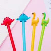 15Pcs Cute Dinosaur 0.5mm Gel Pen Kawaii Animal Black Ink Novelty School Office Fountain Student Kids Stationery Gifts
